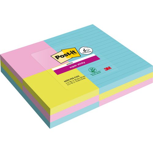 Pic super sticky notes post-it pastel gelinieerd