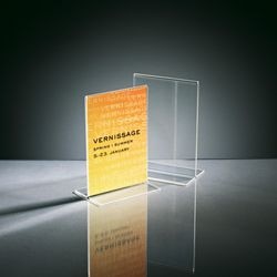Sigel tafelstandaard - a6 - glashelder - recht - t-standaard - acrylkaarthouder - si-ta226