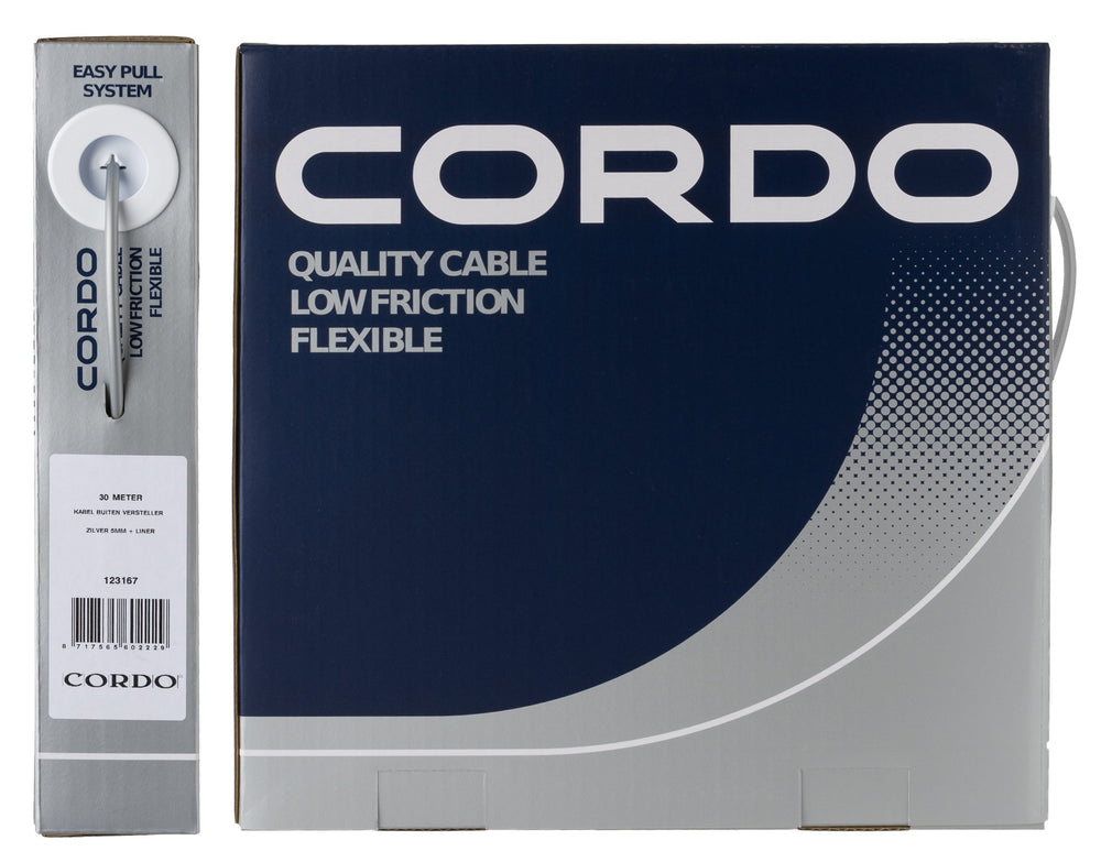 Cordo cable buitenkabel versteller zilver 5mm 30 meter + liner werkplaats