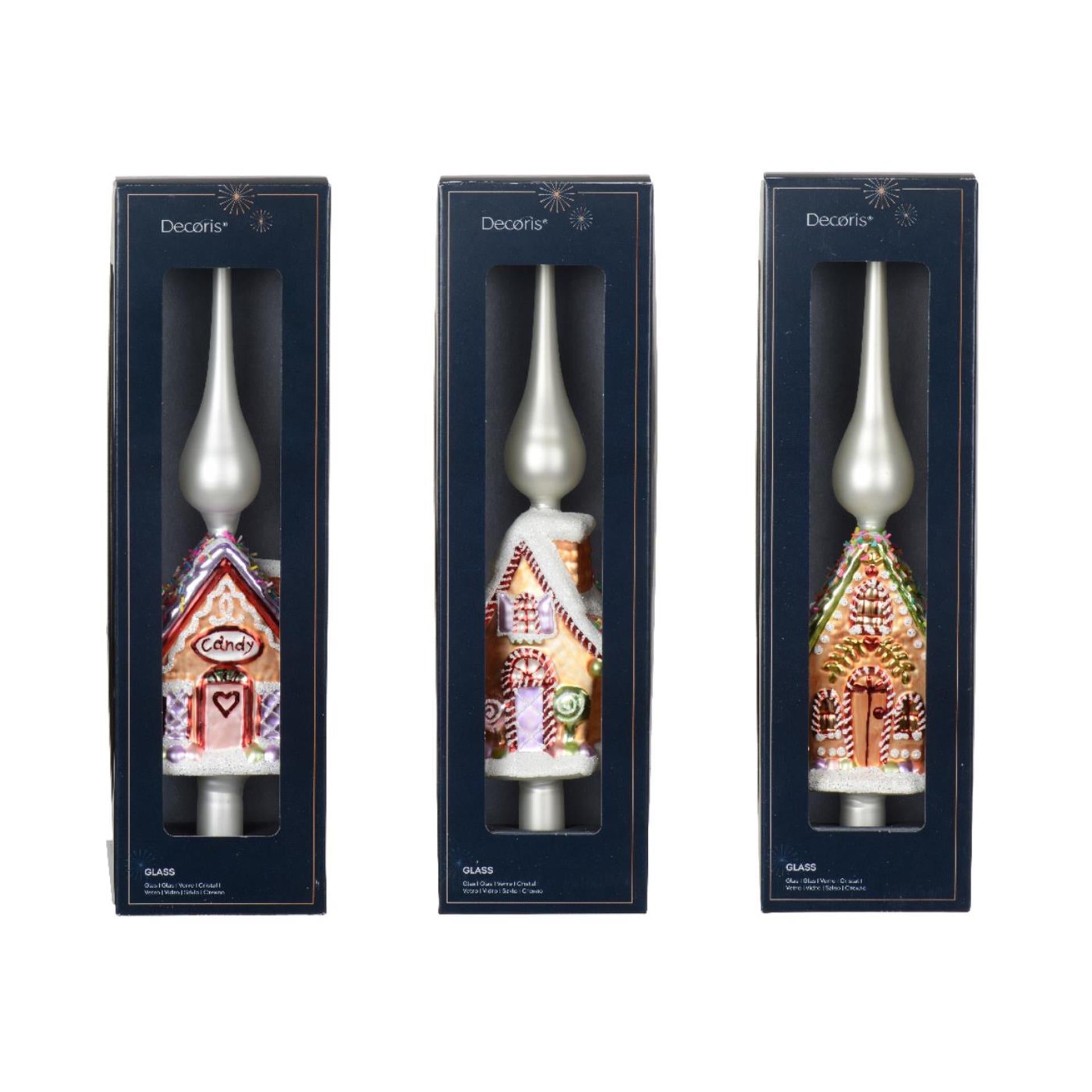 Decoris piek peperkoekhuis glas 31cm