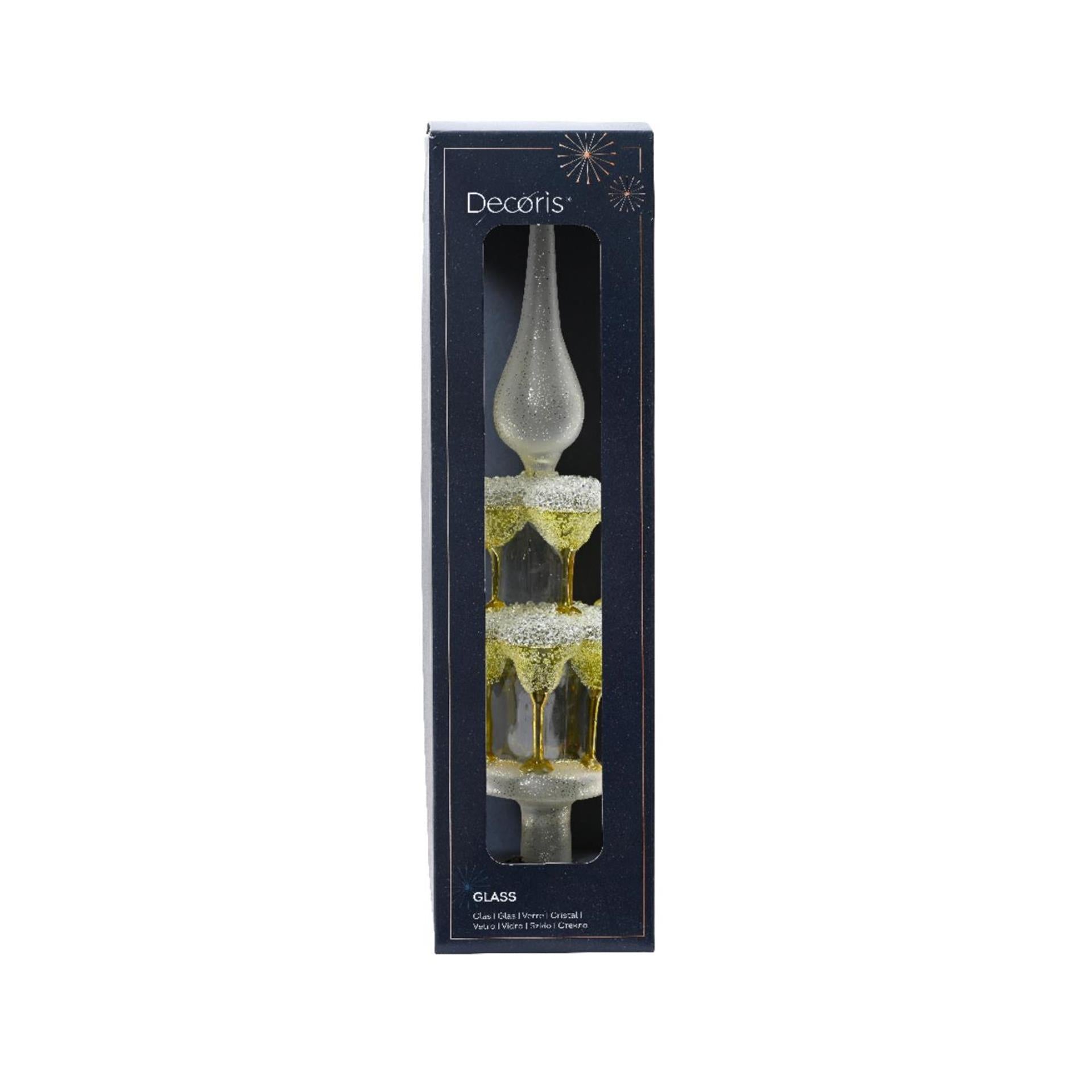 Decoris piek champagnetoren glas 31cm