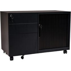 Roldeurkast euroseats zwart 900 (b) x 450 (d) x 615 (h) mm