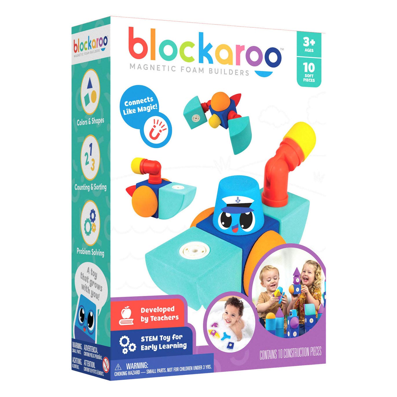 Blockaroo Magnetische Foam Blokken Laarzendoos, 10dlg.