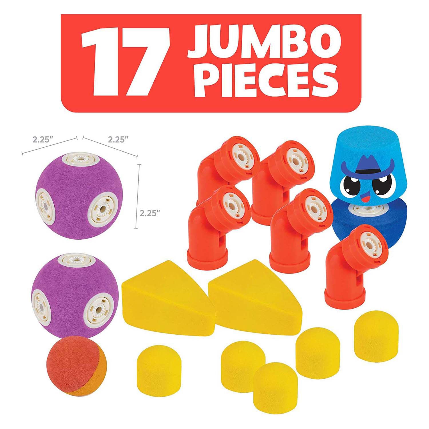 Blockaroo Magnetisch Schuim Blokken Dieren, 17dlg.