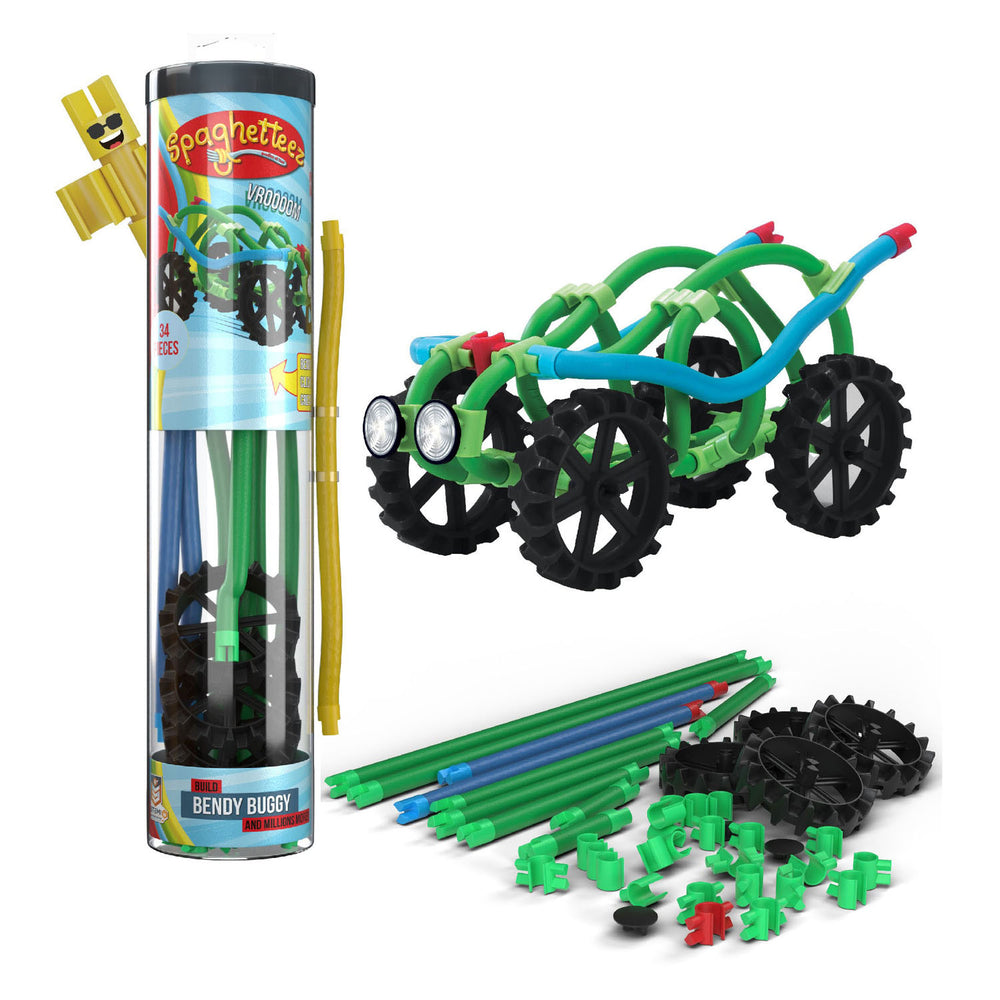 Clics spaghetteez buigbuggy flexibele bouwstaafjes, 34dlg.
