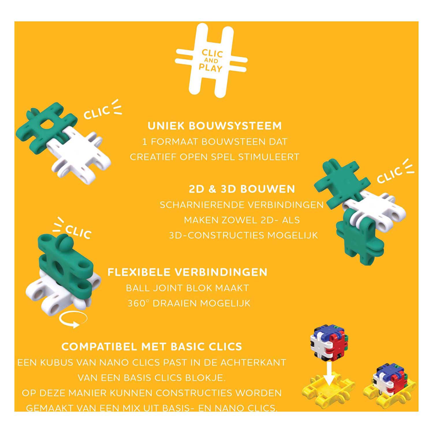 Clics nano - creative builders bouwset - 1000dlg.