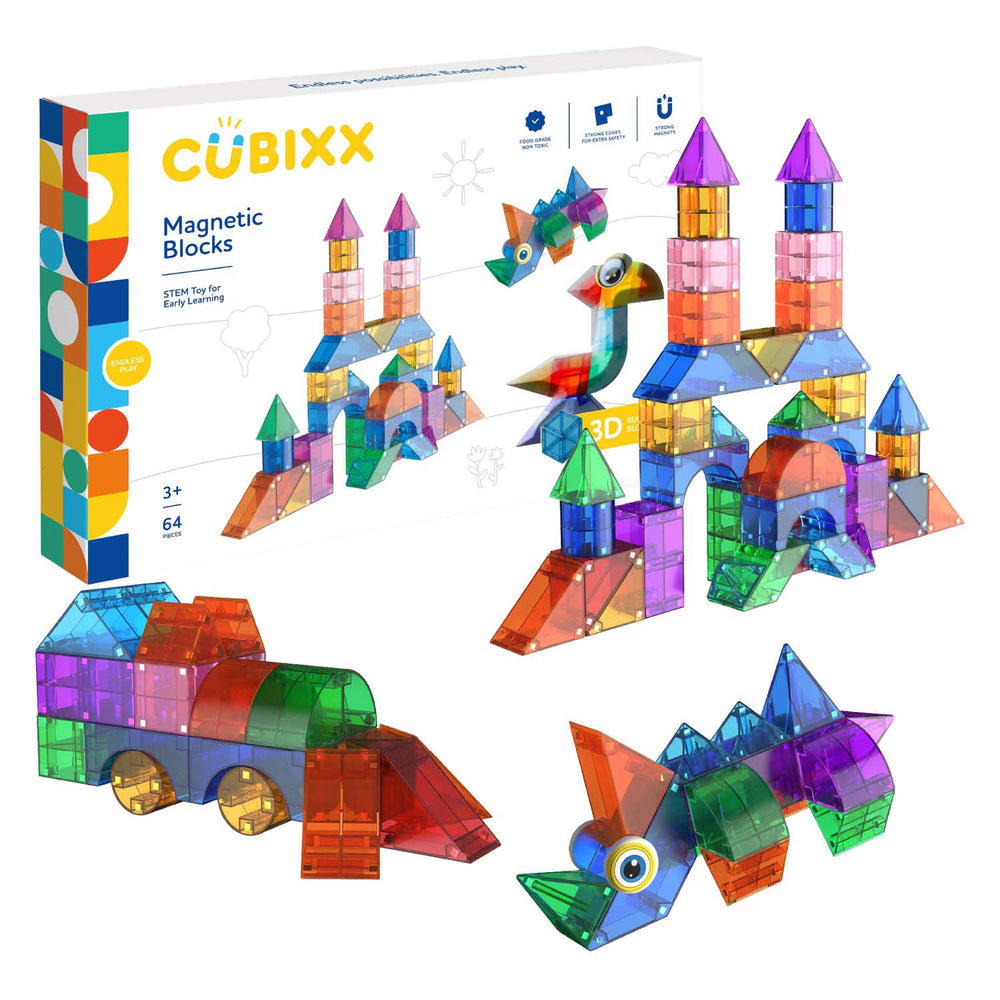 Clics cubixx magnetische bouwspeelgoed - 64dlg.