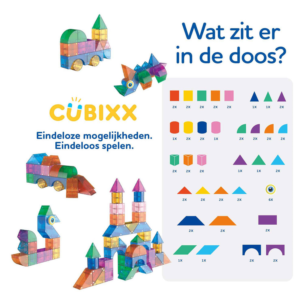 Clics cubixx magnetische bouwspeelgoed - 64dlg.