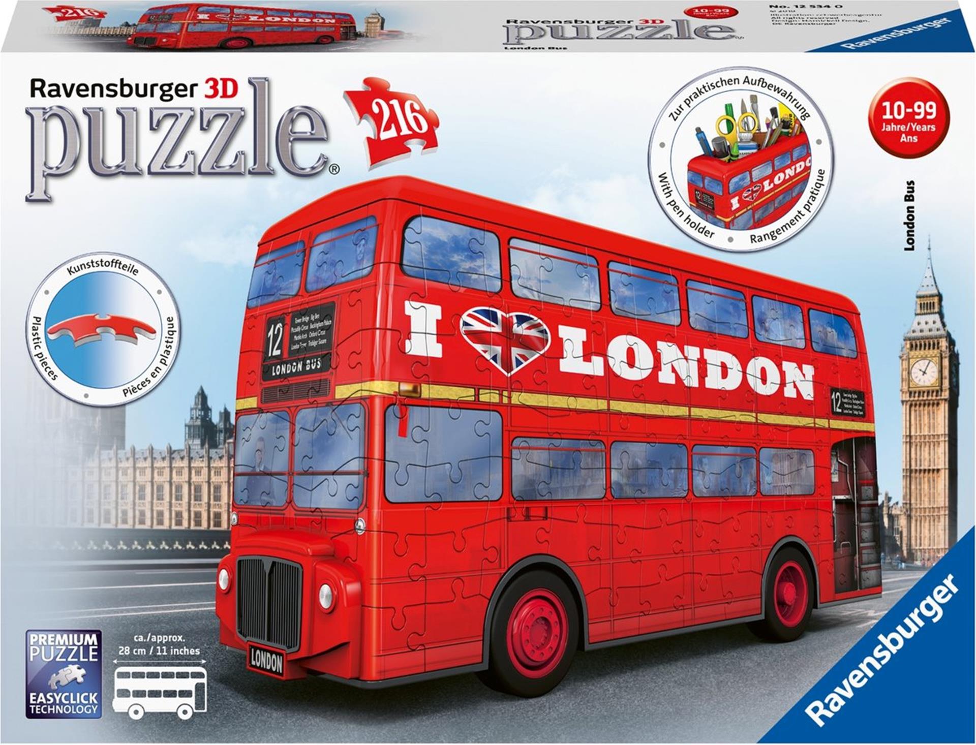 Ravensburger 3d puzzel london bus 216pcs