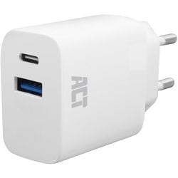 ACT Connectivity USB-C USB-A lader 20W met Levering PPS, Qu