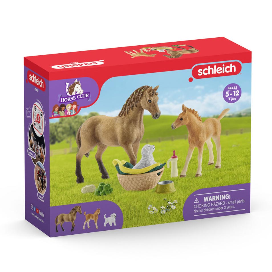 schleich PAARDENCLUB Babydieren Verzorgingsset 42432