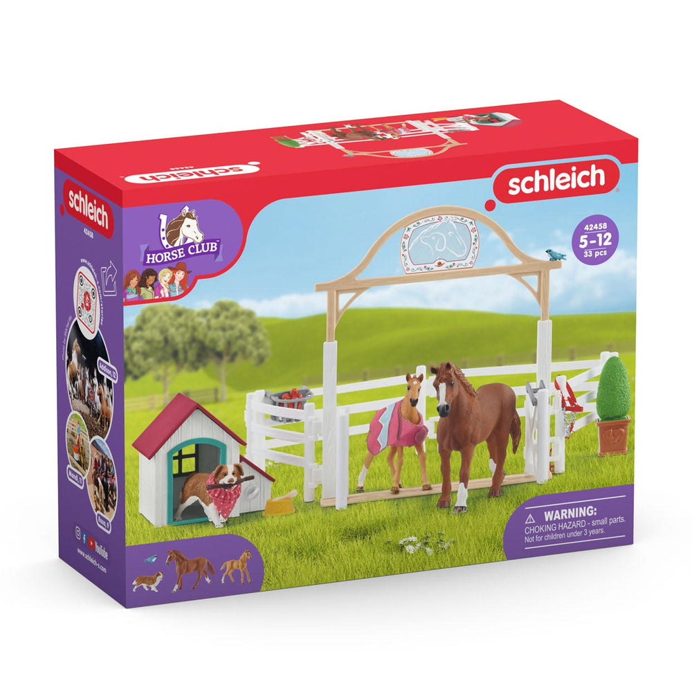 Schleich horse club hannah's gasten met ruby hond 42458