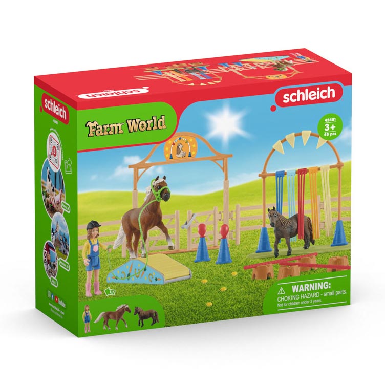 Schleich paardenclub pony behendigheidstraining 42481
