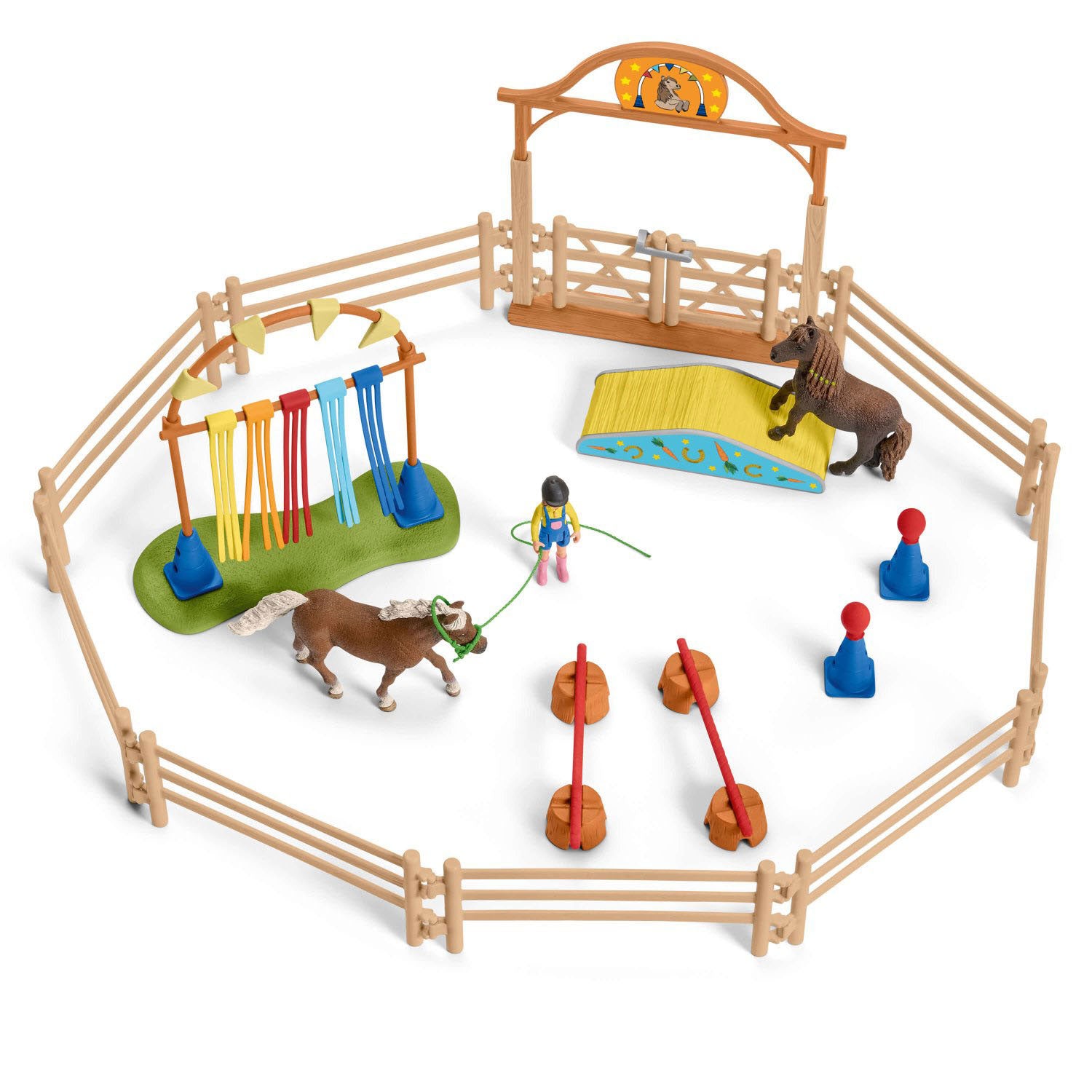 Schleich paardenclub pony behendigheidstraining 42481