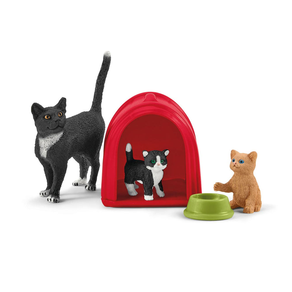 Schleich farm world speeltijd voor schattige katten en poezen 42501