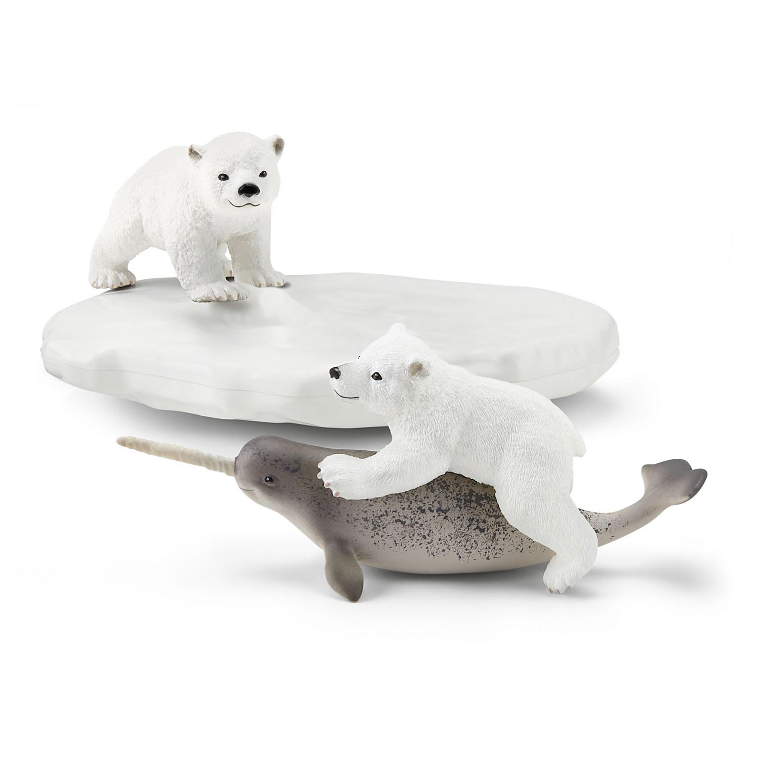Schleich wild life - ijsberen glijfeestje speelfiguur