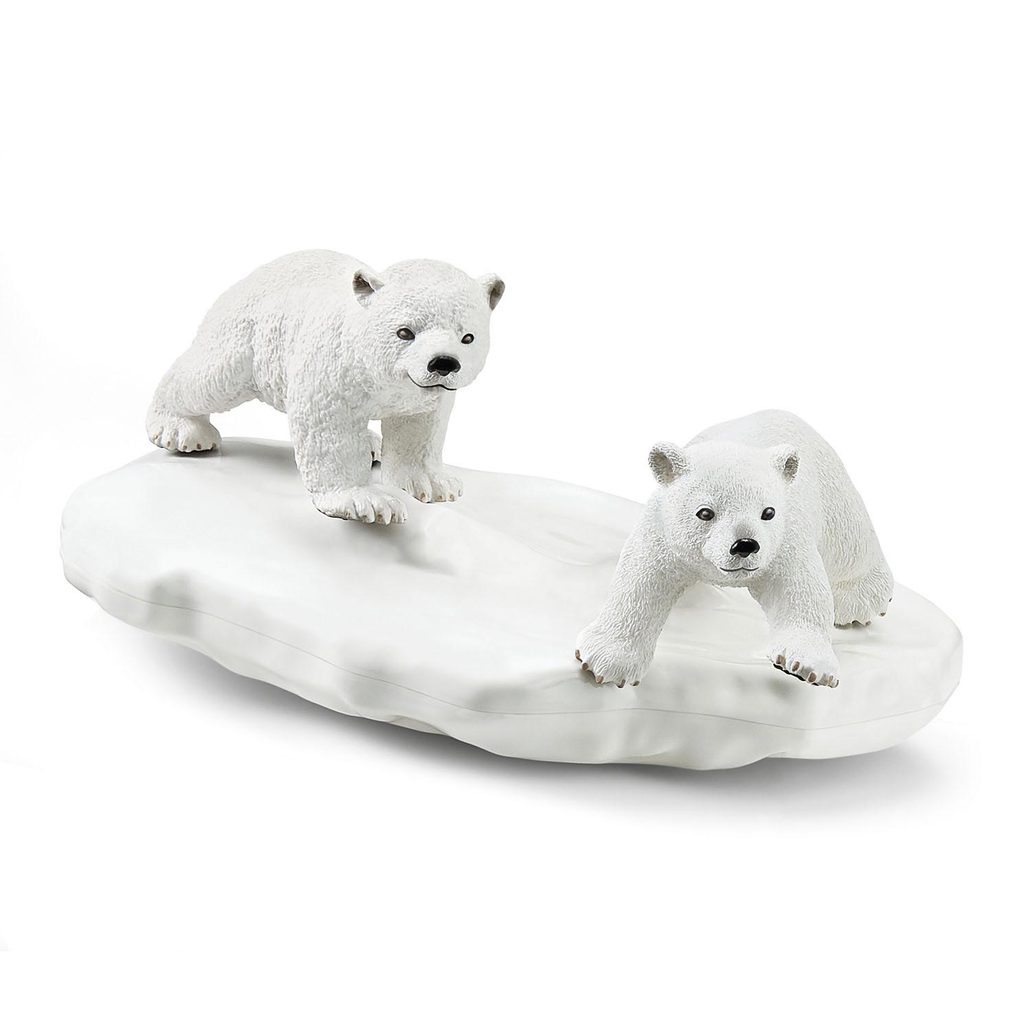 Schleich wild life - ijsberen glijfeestje speelfiguur