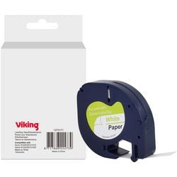 Etiketteertape viking s0721510 dymo zwart op wit