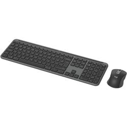 Logitech mk950 signature slim draadloze desktopset (grafiet, us-international lay-out (qwerty), 400 - 4000 dpi)