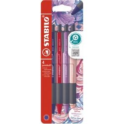Stabilo pointball - balpen - naturecolors wildflower - navulbaar - etui met 4 kleuren