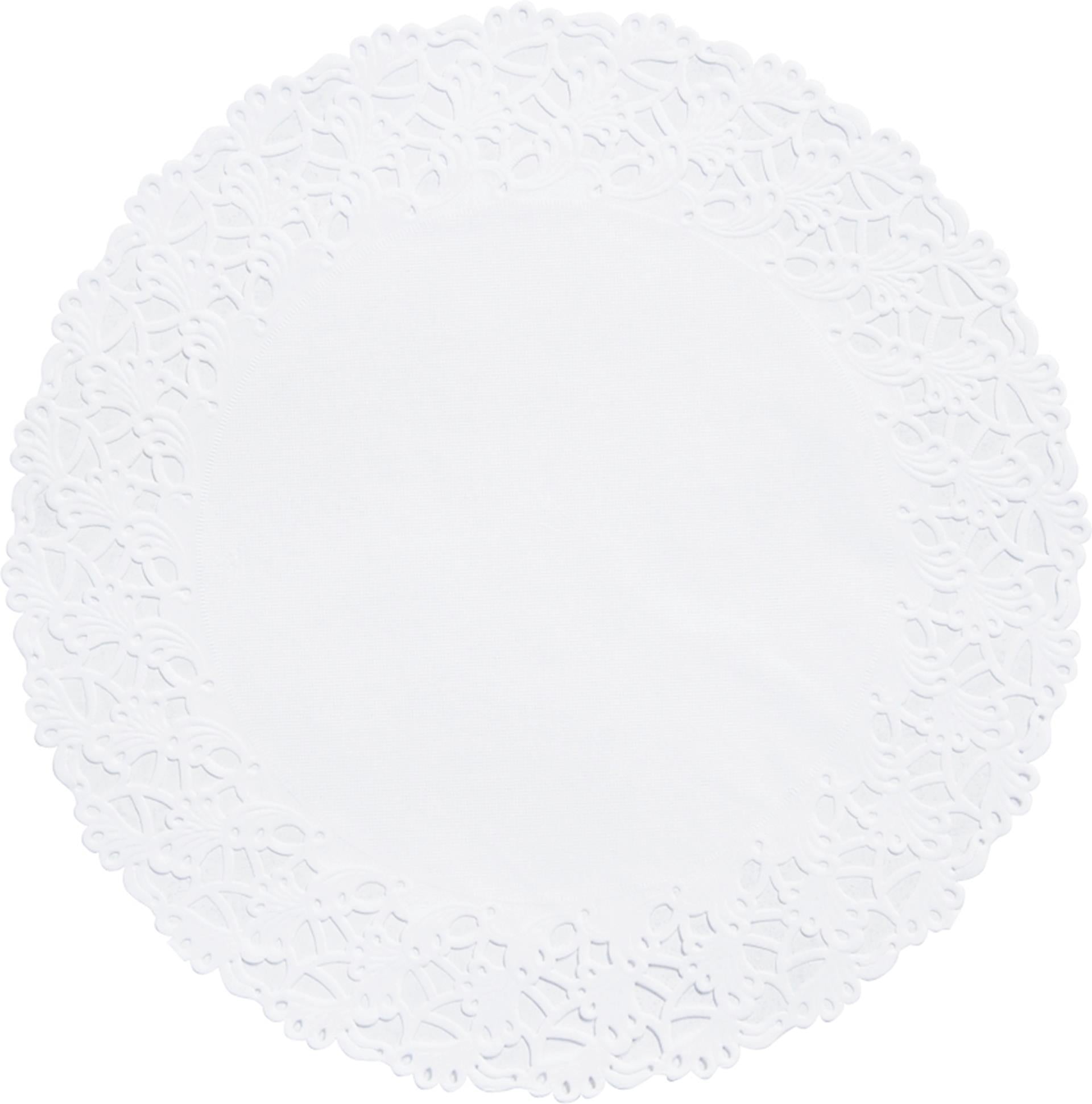 Duni taartrandenset 6-delig wit ø36cm