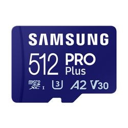 Microsd-kaart samsung pro plus 512 gb marineblauw