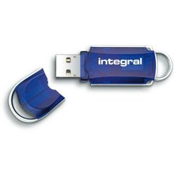 Usb-stick integral 64 gb usb type-a blauw, zilver