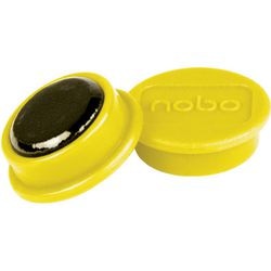 Whiteboard-magneten nobo 1915295 geel magnetisch