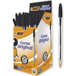 Bic balpen cristal original medium 0.4 mm 50 stuks zwart
