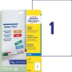 Magneetetiketten avery 297 x 210 mm wit