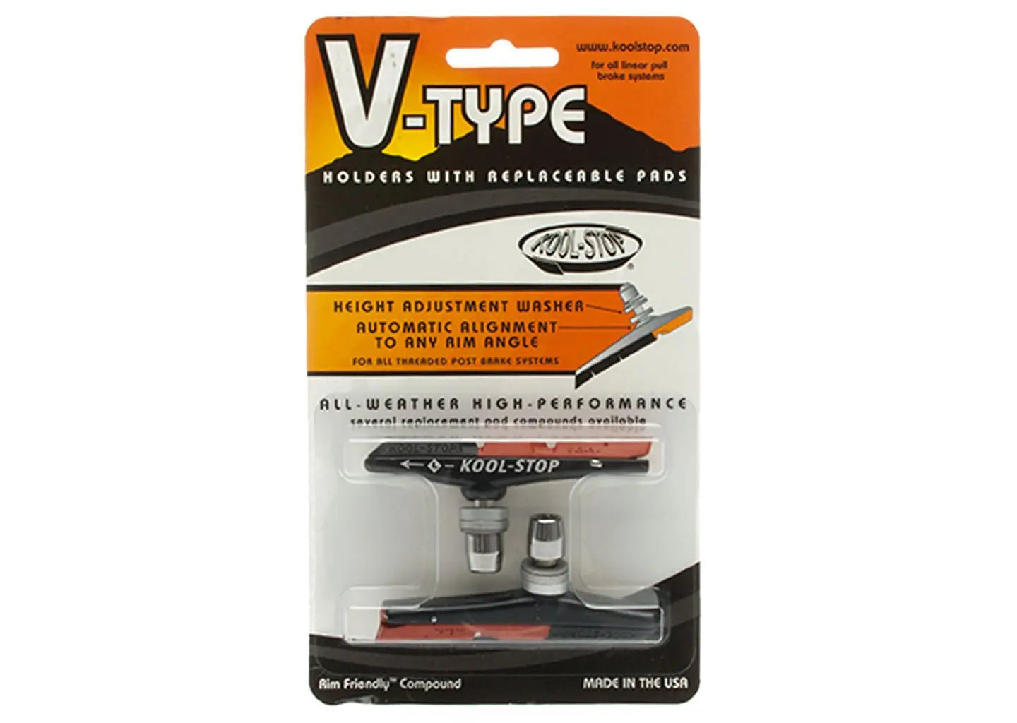 Koolstop kool stop brake shoe h5 v-brake brake shoe pad included dual compound