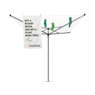 Brabantia topspinner 50m + grondanker - metallic grijs