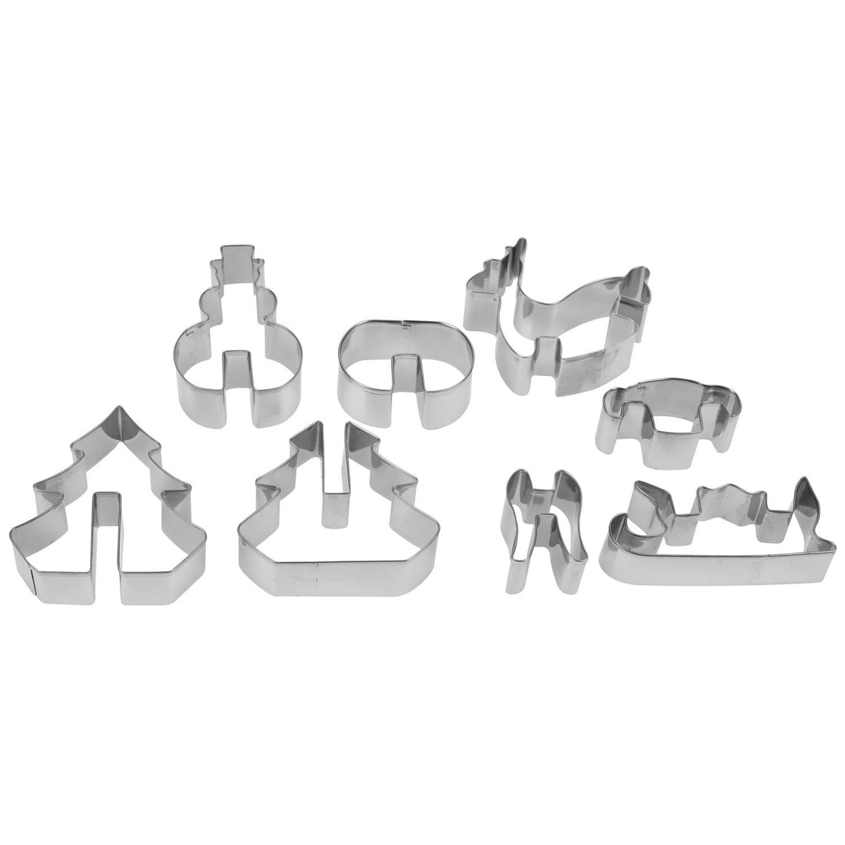 La Cucina 3D Christmas Cookie Cutter Set, 8-piece