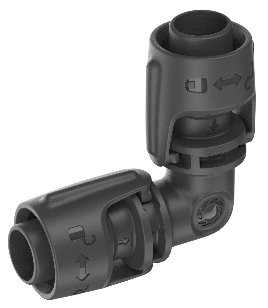 Gardena l-stuk 13 mm (1 2 ) verbinding (donkergrijs, 2 stuks)