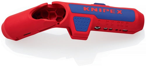 Knipex ergostrip universeel ontmantelingsgereedschap 16 95 02 sb kabelstrip- ontmantelingsgereedschap (rood blauw, links-handig)