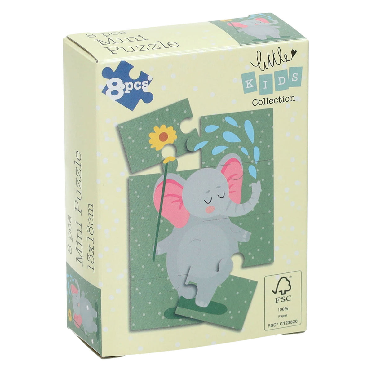 Mini puzzel dieren, 8st.