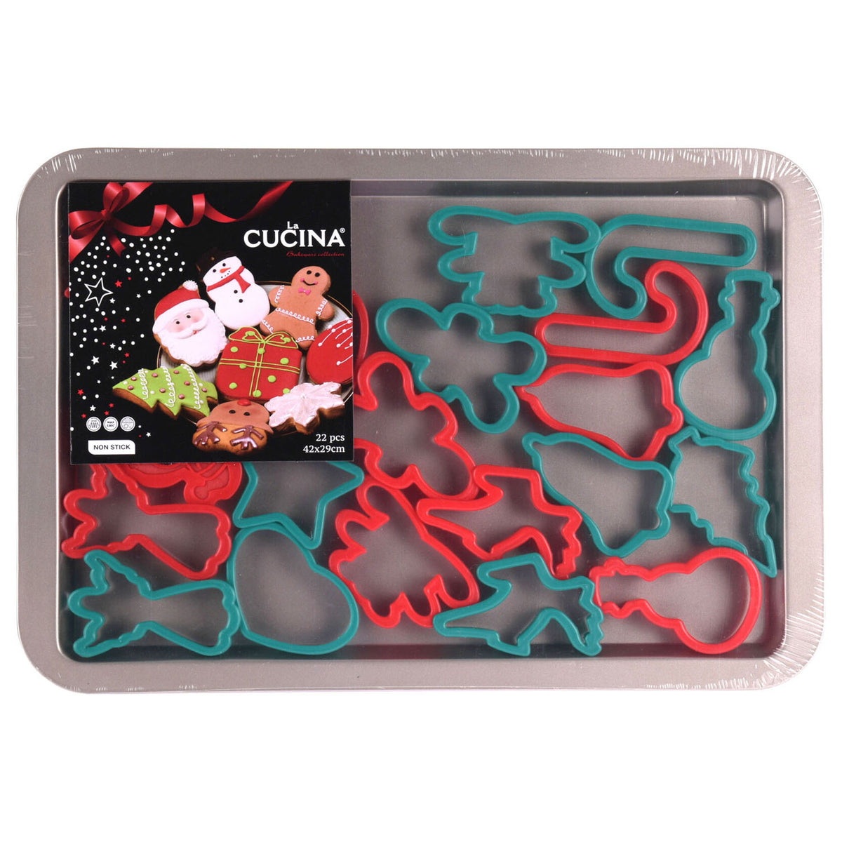 Home styling cookie cutters with baking tray Christmas, 22pc.