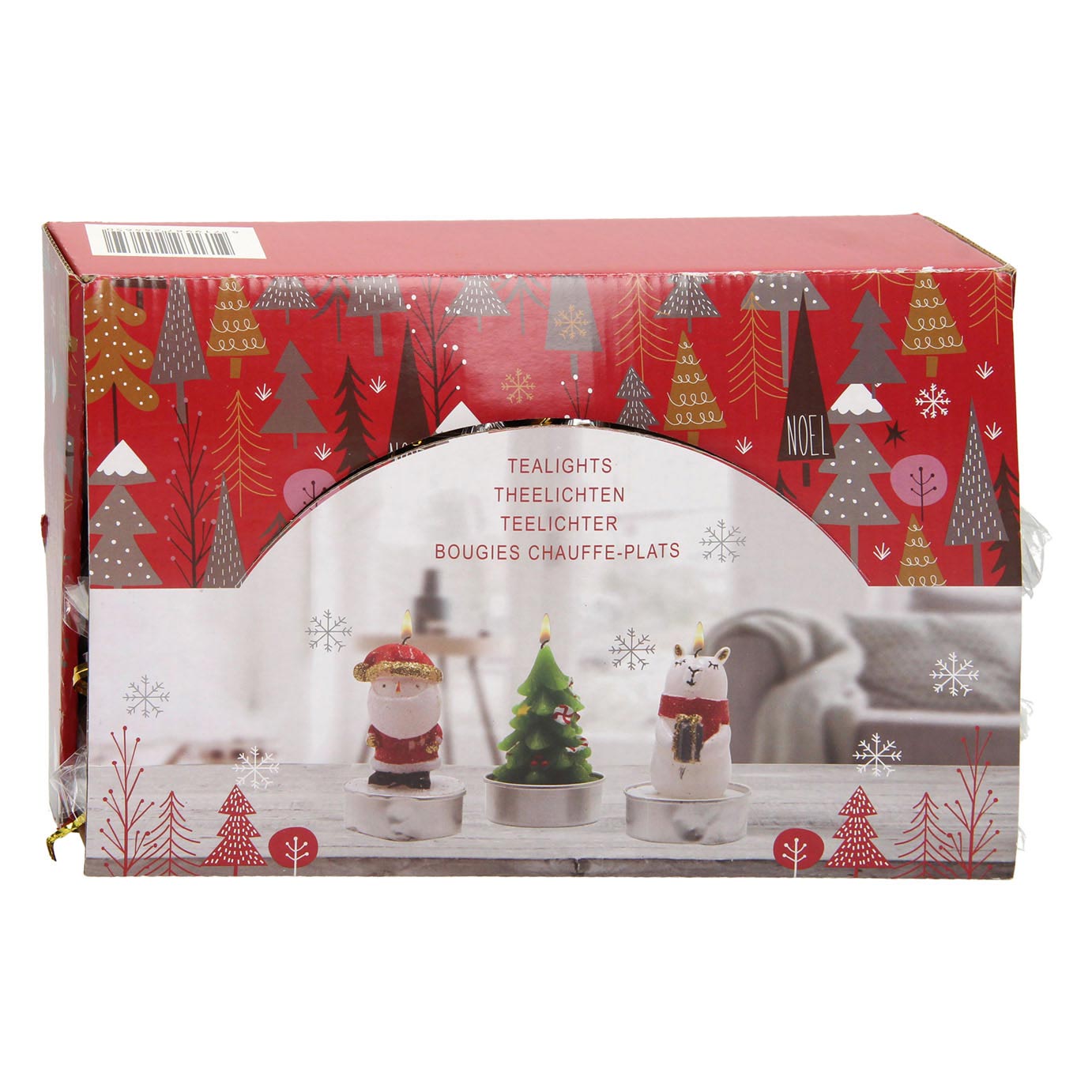 Theelicht Kerst met Figuur, 24e.