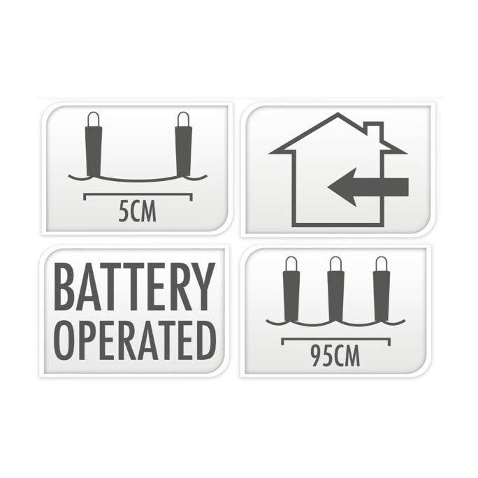Zilverdraad 40led warm wit, 195cm