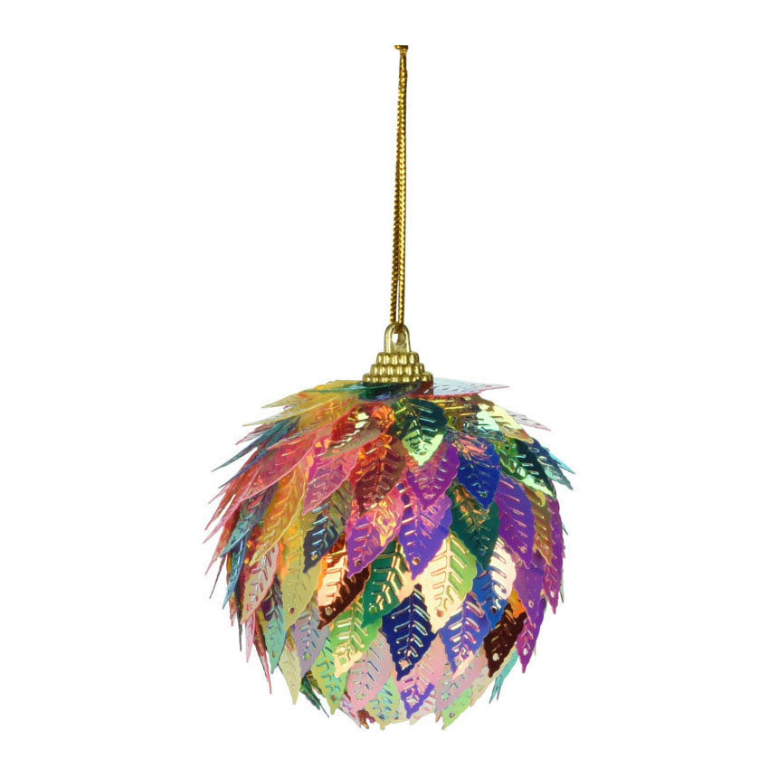 Kerstbalblad 6cm, Set vam 12 stuks