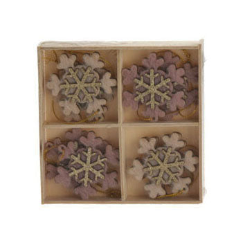 Houten Hangdecoratieset, 8st.