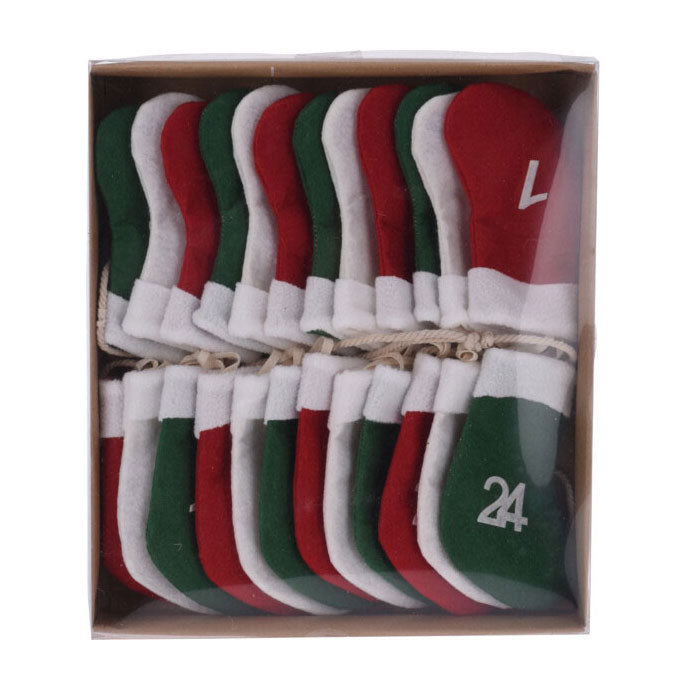 Adventskalender Slinger Sokken. 220cm,