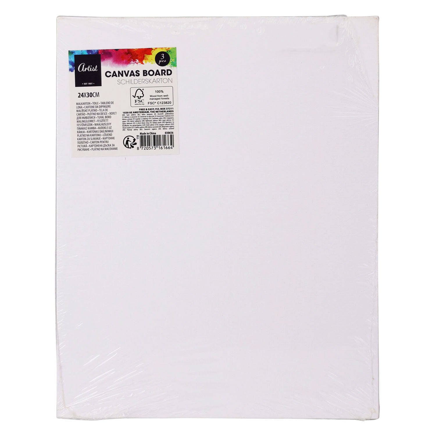 Canvaspaneel 24 x 30 cm, 3st.