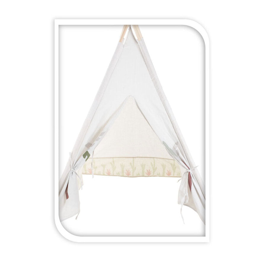 Tipitent met plantenprint, 160cm