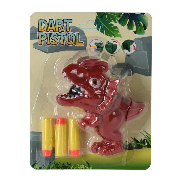 Afschietpistool Dino met Pijlen, 4dlg.