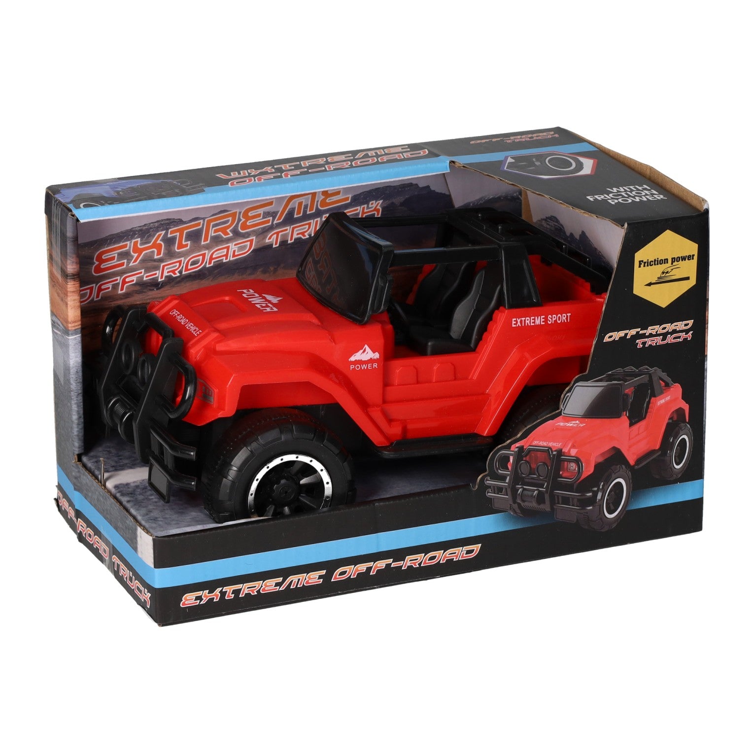 Frictie jeep 4x4 off-road, 21cm