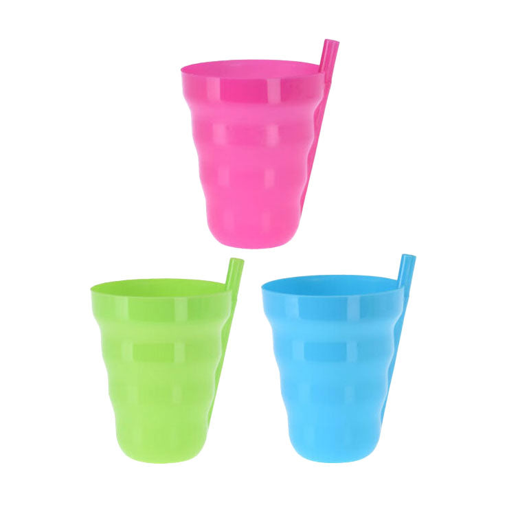 Beker met rietje, set van 3st.
