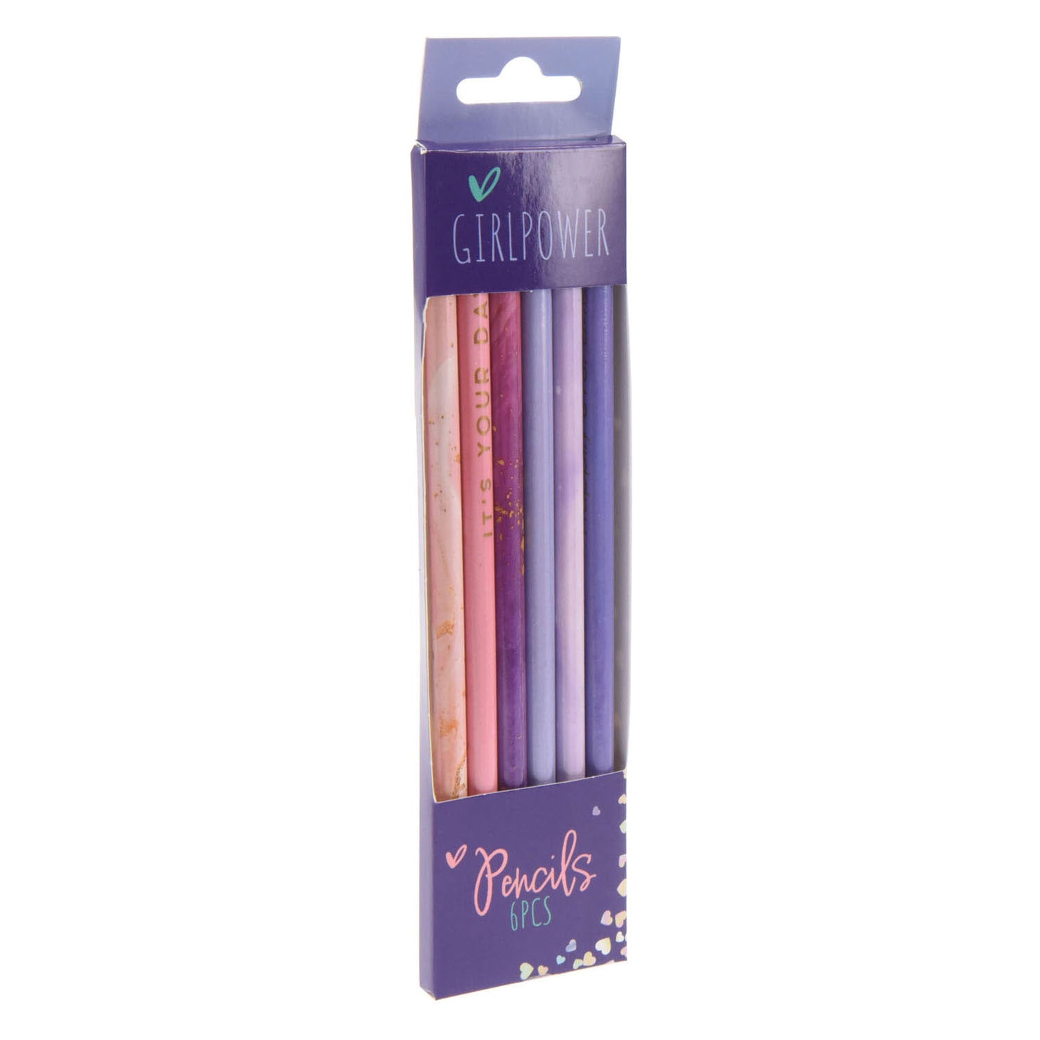 Grijze schoolpotloden pastel, 6st.