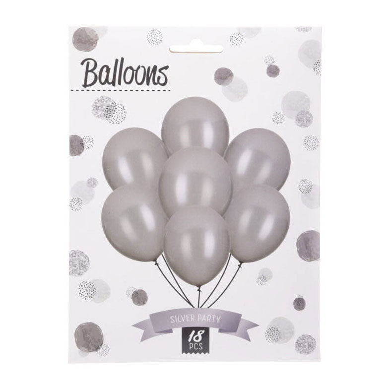 Ballonnen zilver, 18st.