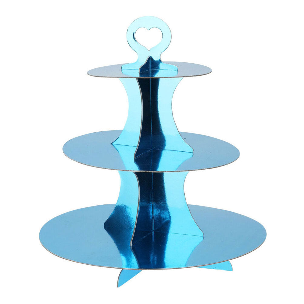 Etagère karton 3 laags blauw